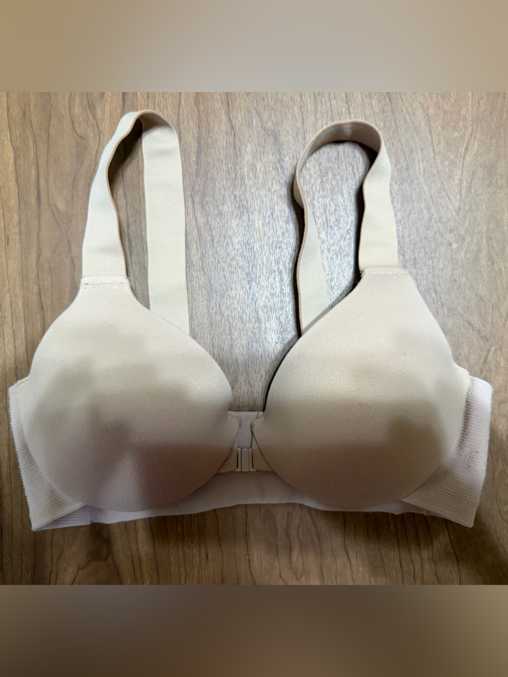 SPANX Beige Nude Front-Close T-Shirt Bra 34b
